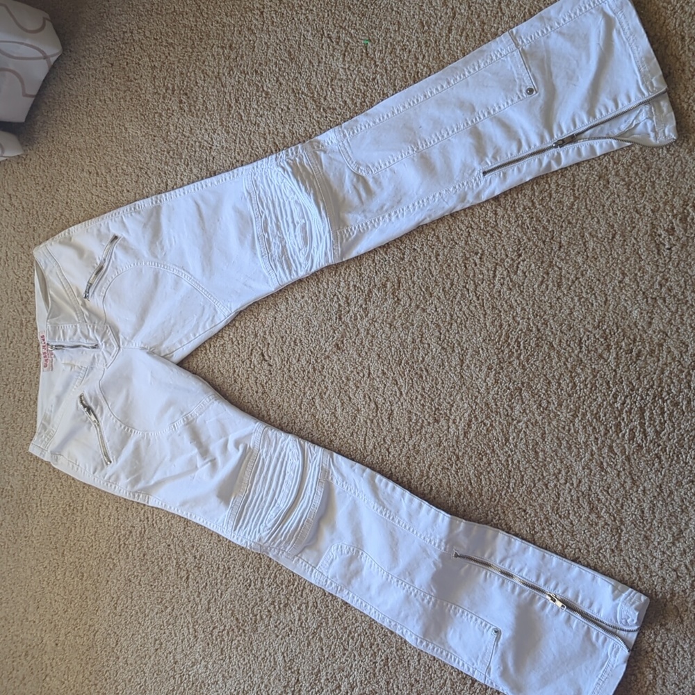 White low rise jeans